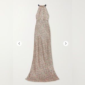 SALONI
Michelle open-back floral-print satin-jacquard maxi dress